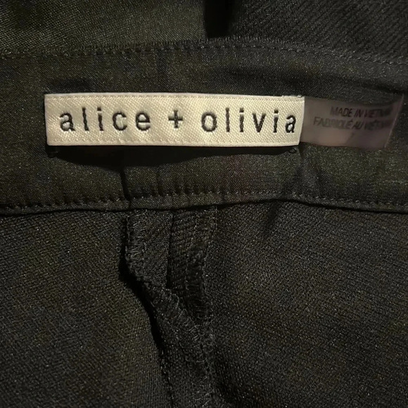 Alice + Olivia Daryl Riding Pant in Black & Natural - Picture 12 of 15